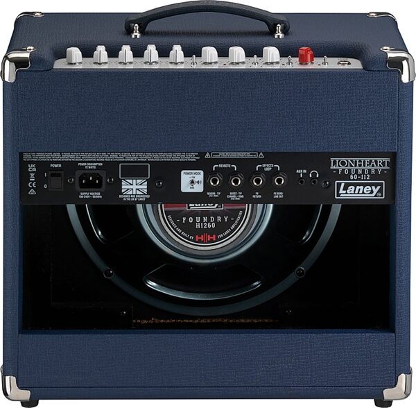 open zoom image for Laney Lionheart Foundry Combo Amplifier (60 Watts, 1x12"), Blue, Action Position Back
