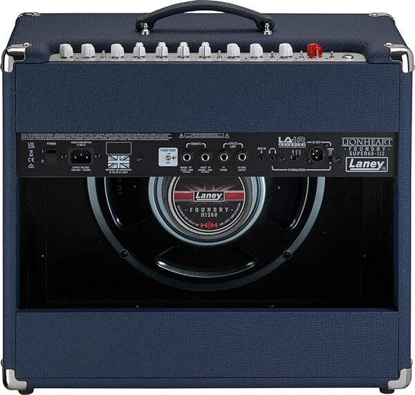 open zoom image for Laney LFSUPER60-112 Lionheart Foundry Guitar Combo Amplifier with Built-In Effects (60 Watts, 1x12"), Blue, Action Position Back