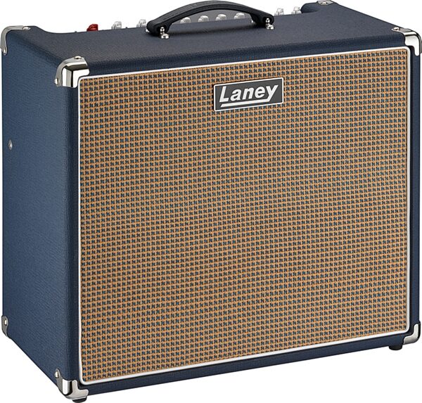 open zoom image for Laney LFSUPER60-112 Lionheart Foundry Guitar Combo Amplifier with Built-In Effects (60 Watts, 1x12"), Blue, Action Position Back