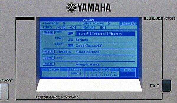 open zoom image for Yamaha PSRS500 61-Key Arranger Workstation Keyboard, LCD Detail