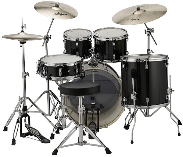 open zoom image for Ludwig LCEE22 Element Evo Complete Drum Kit (5-Piece), Black Sparkle View 3