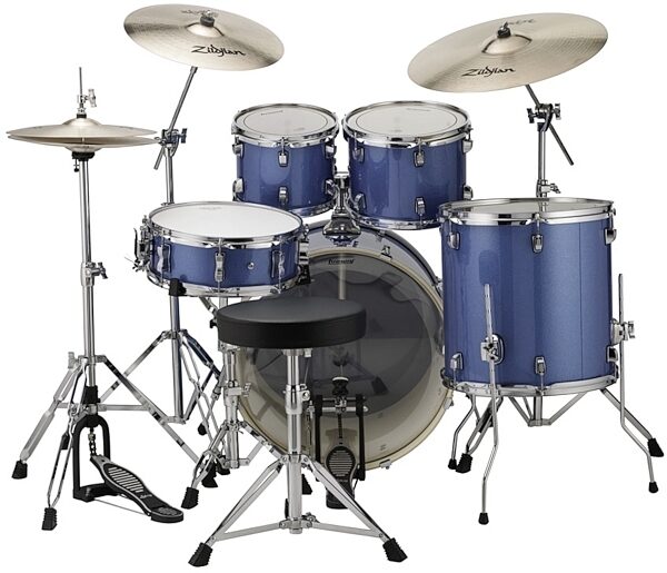 open zoom image for Ludwig LCEE22 Element Evo Complete Drum Kit (5-Piece), Blue Sparkle View 2