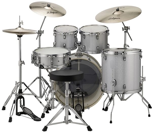 open zoom image for Ludwig LCEE22 Element Evo Complete Drum Kit (5-Piece), White Sparkle View 2