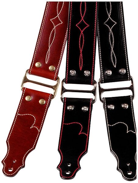 open zoom image for Franklin Leather and Chrome Series 2" Guitar Strap, Main