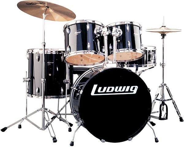 open zoom image for Ludwig LR1125RC Accent 5-Piece Combo Drum Kit, Black