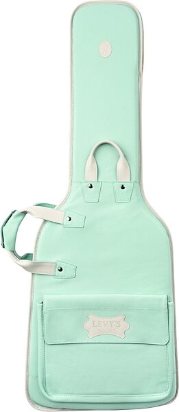 open zoom image for Levy's Chroma Leather Electric Guitar Bag, Aqua Green, Main