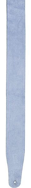 open zoom image for Levy's M26GFP Pastel Leather Guitar Strap, Periwinkle, Action Position Back