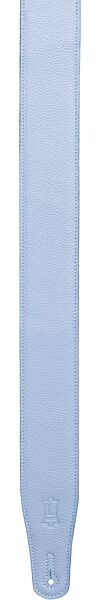 open zoom image for Levy's M26GFP Pastel Leather Guitar Strap, Periwinkle, Action Position Back
