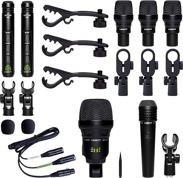 open zoom image for Lewitt Beatkit Pro 7-Piece Drum Microphone Kit, New, Action Position Back