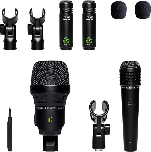 open zoom image for Lewitt Beatkit 4-Piece Drum Microphone Kit, New, Action Position Back