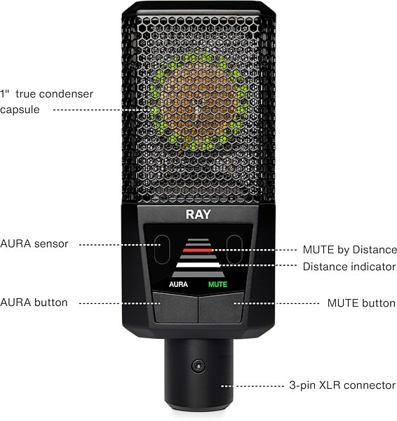 open zoom image for Lewitt Audio Ray Large-Diaphragm Condenser Microphone, New, Action Position Back