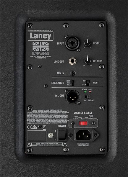 open zoom image for Laney LFR-212 Active Guitar Speaker Cabinet (800 Watts, 2x12"), Open Box (Like New), Action Position Back
