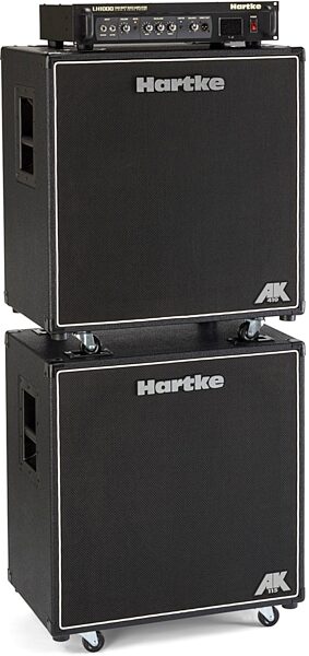 open zoom image for Hartke AK410 Bass Cabinet (500 Watts, 4x10"), Stack (With Optional LH1000 and AK115 Cab)
