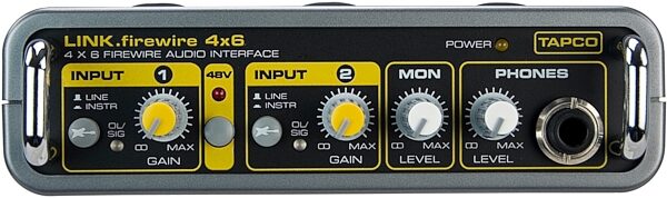 open zoom image for Tapco by Mackie Link.FireWire 4x6 Audio Interface, Front
