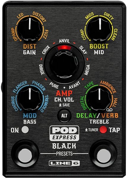 open zoom image for Line 6 POD Express Black Amp and Effects Processor Pedal, New, Action Position Back