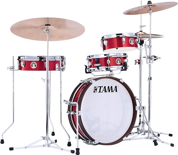 open zoom image for Tama Club-JAM Pancake Shell Kit, 4-Piece, Burnt Red, Action Position Back
