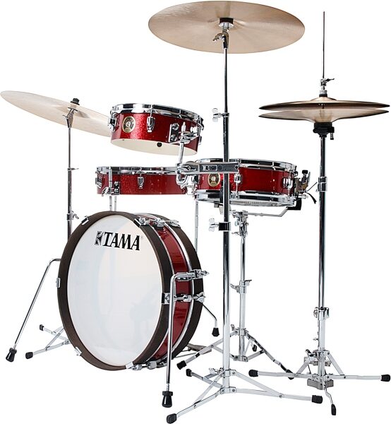 open zoom image for Tama Club-JAM Pancake Shell Kit, 4-Piece, Burnt Red, Action Position Back