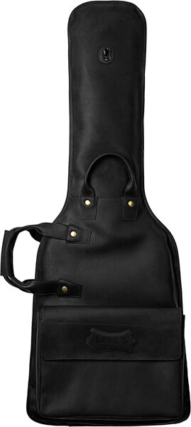 open zoom image for Levy's LM18CH Leather Electric Guitar Bag, Black, Action Position Back