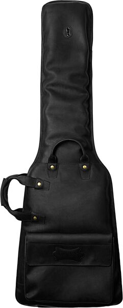open zoom image for Levy's LM19CH Leather Electric Bass Gig Bag, Black, Open Box (Like New), Action Position Back
