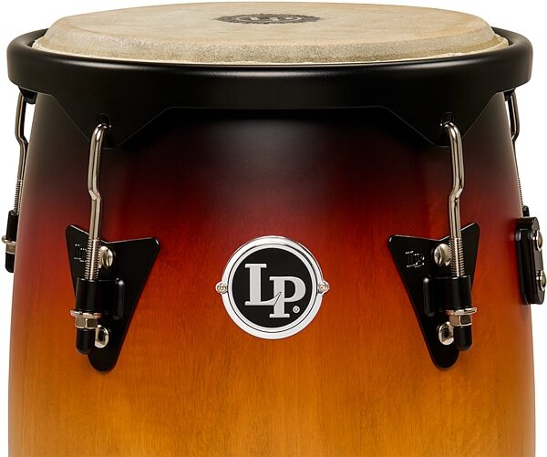 open zoom image for Latin Percussion City II Mango Conga Set, Vintage Sunburst, 10 and 11 inch, Action Position Back