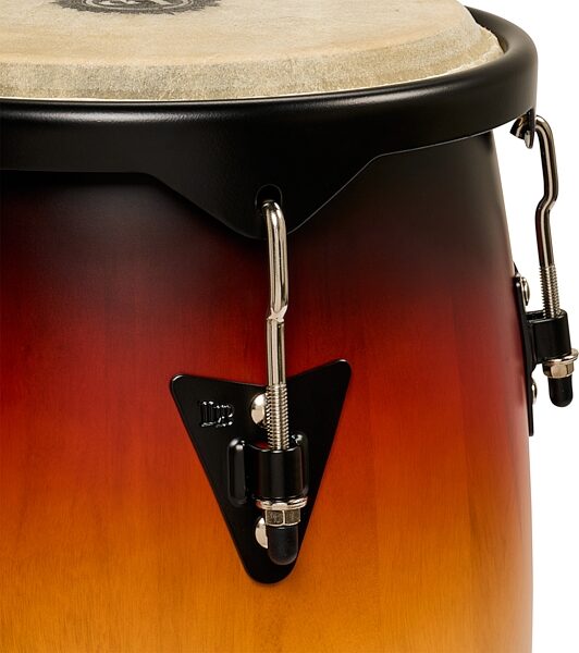 open zoom image for Latin Percussion City II Mango Conga Set, Vintage Sunburst, 10 and 11 inch, Action Position Back