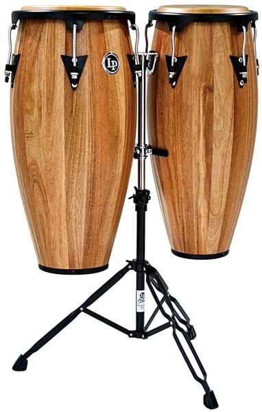open zoom image for Latin Percussion LPA646 Aspire Conga Set with Double Stand, Siam Walnut