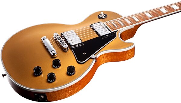 open zoom image for Gibson Les Paul Custom Classic Limited Edition Electric Guitar with Case, Gold Top Closeup
