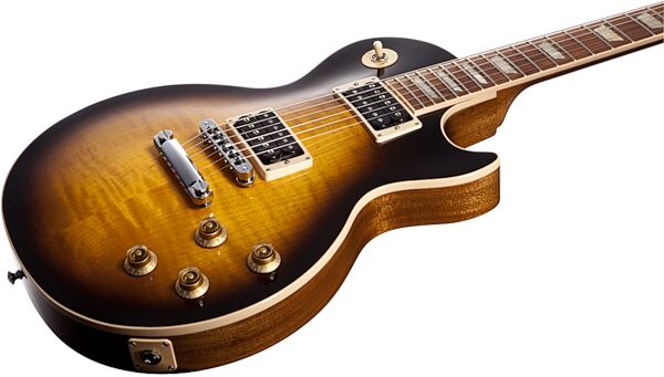 open zoom image for Gibson Limited Edition Les Paul Classic Plus Electric Guitar with Case, Vintage Sunburst Closeup