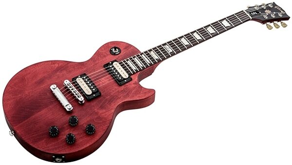 open zoom image for Gibson 2014 LPJ Electric Guitar, Cherry Satin - Angle