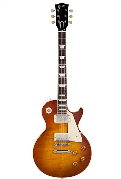open zoom image for Gibson 1959 Les Paul Reissue Electric Guitar (with Case), Sunrise Teaburst