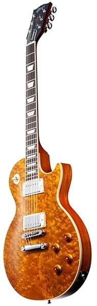 open zoom image for Gibson 2013 Les Paul Standard Birdseye Electric Guitar (with Case), Transparent Amber