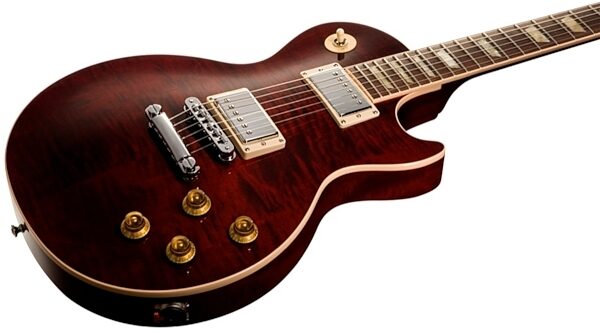 open zoom image for Gibson Les Paul Standard Plus Electric Guitar (with Case), Wine Red Closeup