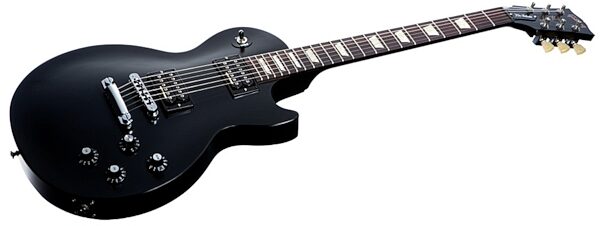 open zoom image for Gibson Les Paul '70s Tribute Min-ETune Electric Guitar (with Gig Bag), Ebony Closeup