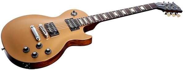 open zoom image for Gibson Les Paul '70s Tribute Min-ETune Electric Guitar (with Gig Bag), Gold Top Closeup