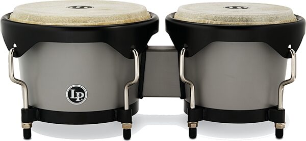 open zoom image for Latin Percussion Discovery Bongos (with Gig Bag), Slate Gray, Action Position Back