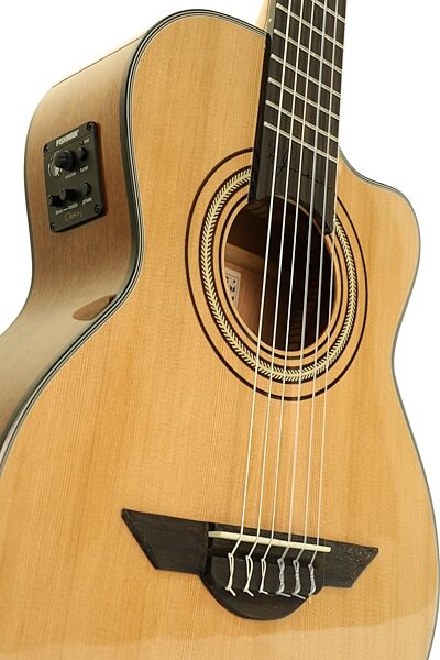 open zoom image for H. Jimenez LR2CE Acoustic-Electric Requinto (with Gig Bag), New, Action Position Back