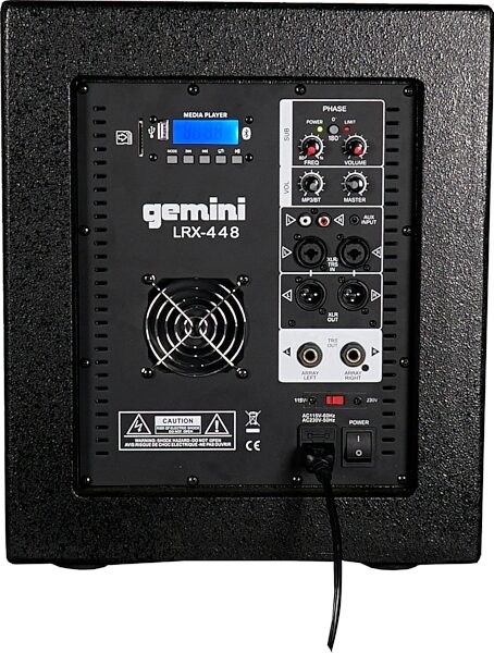open zoom image for Gemini LRX-448 Portable Line Array PA System with Subwoofer, New, Action Position Back