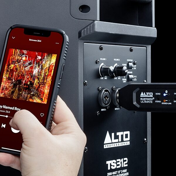 open zoom image for Alto Professional Bluetooth Ultimate Stereo Wireless Receiver, New, Action Position Back