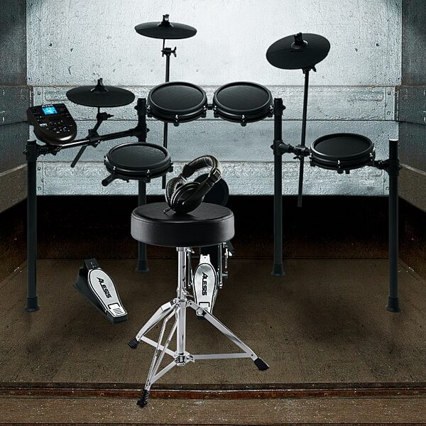 open zoom image for Alesis Drum Essentials Pack: Drum Throne and Headphones, Open Box (Very Good), Action Position Back