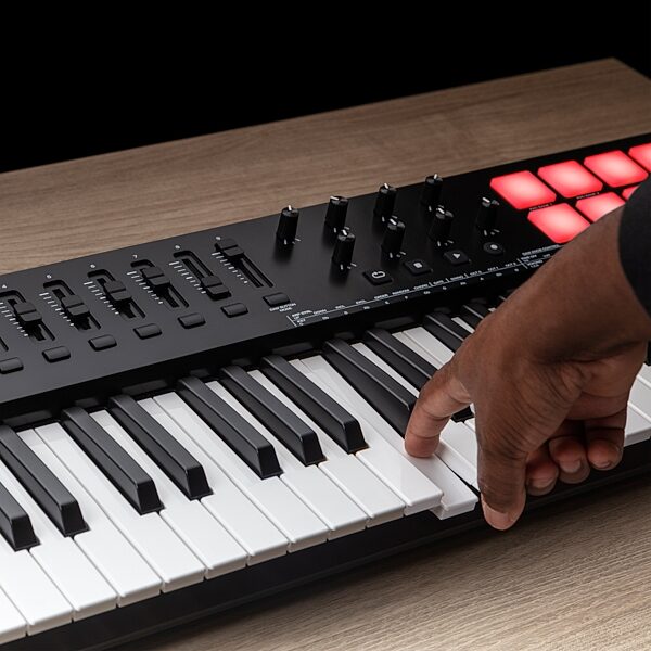 open zoom image for M-Audio Oxygen 61 MKV USB MIDI Controller, 61-Key, New, Action Position Back