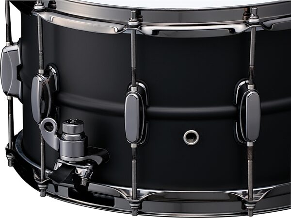 open zoom image for Tama SLP Limited Edition Big Black Steel Snare Drum, 8x14", Action Position Back