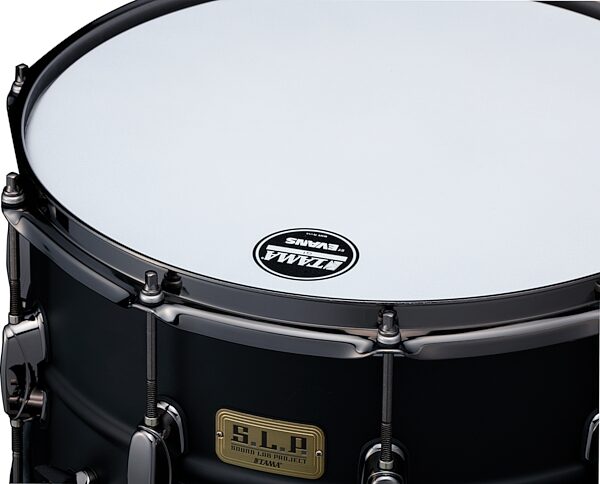 open zoom image for Tama SLP Limited Edition Big Black Steel Snare Drum, 8x14", Action Position Back
