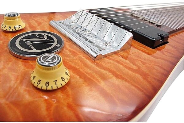 open zoom image for Vorson LT-230-8 Active Lap Steel Guitar, 8-String (with Gig Bag), Transparent Vintage Sunburst View 2