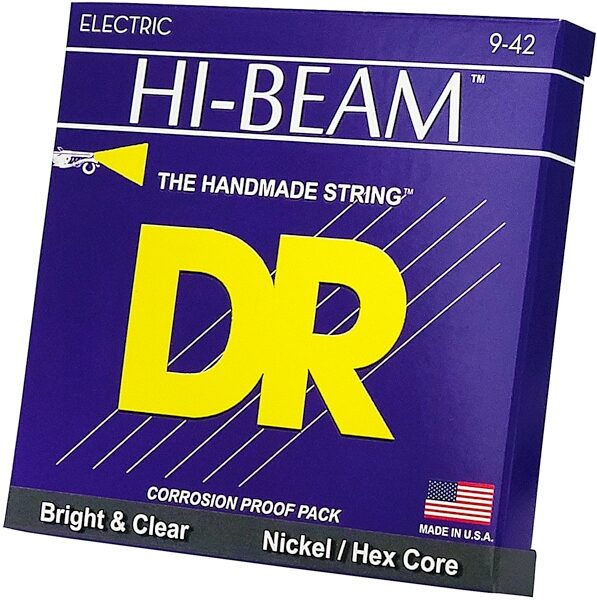open zoom image for DR Strings Hi Beam Electric Guitar Strings, Light, 9-42, LTR-9, view