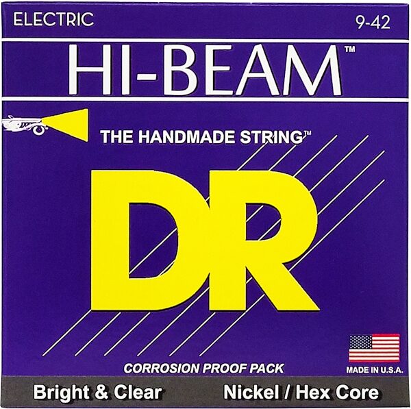 open zoom image for DR Strings Hi Beam Electric Guitar Strings, Light, 9-42, LTR-9, view