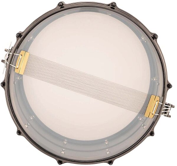 open zoom image for Ludwig Universal Brass Snare Drum, Black Nickel, 6.5x14", Action Position Back