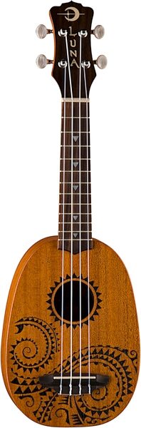 open zoom image for Luna UKETATTOO Pineapple Tattoo Ukulele with Gig Bag, Action Position Back