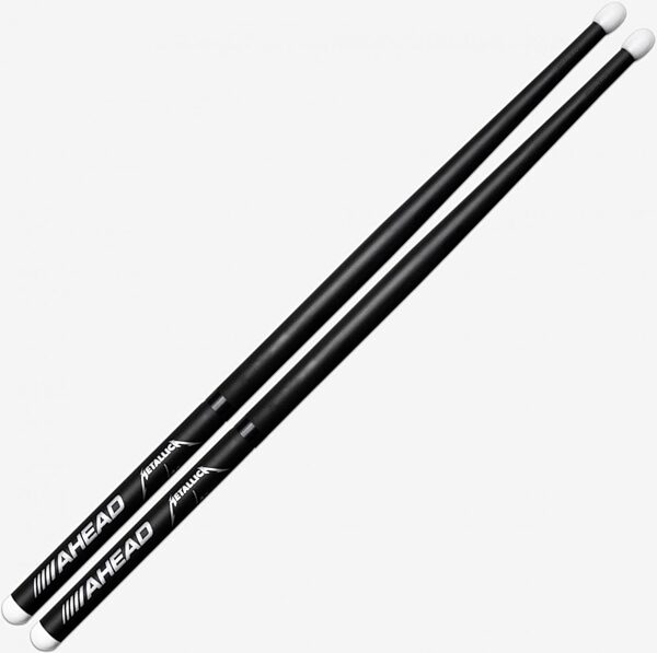 open zoom image for Ahead Lars Ulrich Aluminum Drumsticks, Pair, Action Position Back