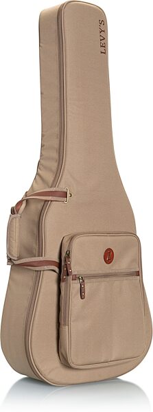 open zoom image for Levy's 200-Series Deluxe Dreadnought Acoustic Guitar Gig Bag, Tan, Detail Side