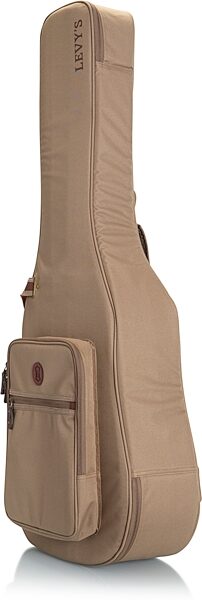 open zoom image for Levy's 200-Series Deluxe Dreadnought Acoustic Guitar Gig Bag, Tan, Detail Side